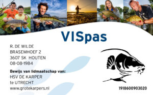 Vispas sportvisserij Nederland.